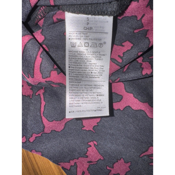 GAP Black Red Floral Maxi Slip Dress Y2K Goth Grunge Size S - Picture 6 of 8